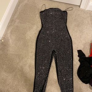 Fashion nova strapless jumpsuit